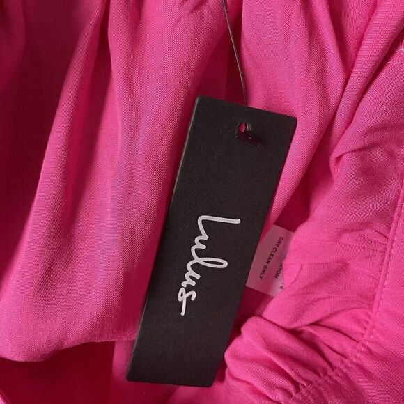 LULUS Dress Womens Small S Pink Wrap Mini NEW Open Back Positively Perfect - Picture 13 of 15